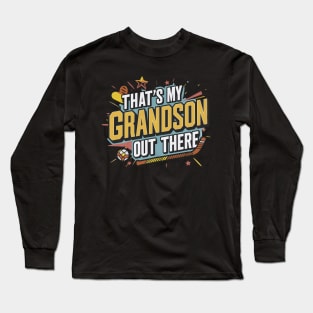 That's My Grandson Out There Hockey Grandma Mother's Day Long Sleeve T-Shirt